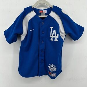 Nike Los Angeles Dodgers Kids Baseball Jersey Blue Size 6
